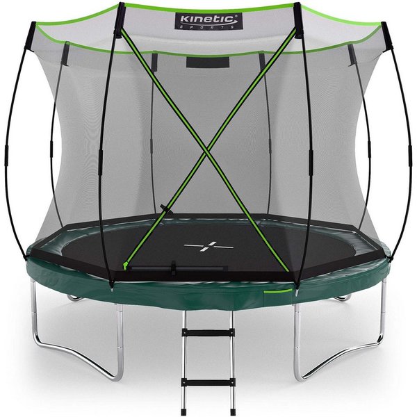Kinetic Sports Gartentrampolin BUNGEE SAFETY ELITE, Ø 305 cm, Bungee-Seil Federung, Ultraleise, AirMAXX Sprungtuch