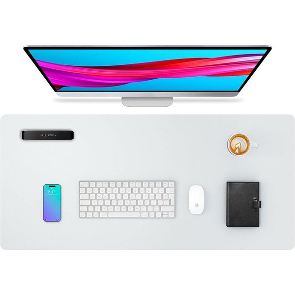 TUWENA Mauspad Schreibtischunterlage, Rutschfeste Tischunterlage Schreibunter Mauspad, Leder Mauspad, Multifunktionales Office Mousepad Schreibtisch Zubehör
