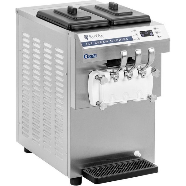 Royal Catering Eismaschine Softeismaschine 16 l/h 1350W LED Sorbet Frozen-Yoghurt-Maschine Gastro, 1350 W