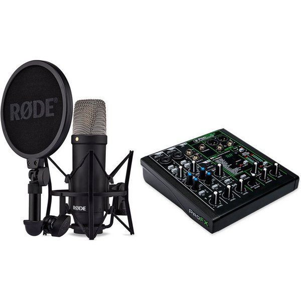 RØDE Mikrofon Rode Mikrofon NT1-Signature mit Mackie ProFX6v3 Mischpult (Analog, 1-tlg), Vorteils-Set mit Mischpult