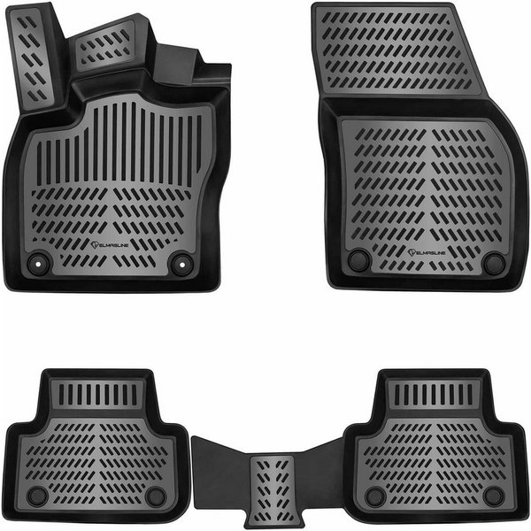ELMASLINE Auto-Fußmatten für AUDI A3 2020-2026 [8Y] - 3D Gummimatten - Geruchlos, für Audi A3 - Extra hoher Rand für mehr Schutz, Passend für Mild-Hybrid