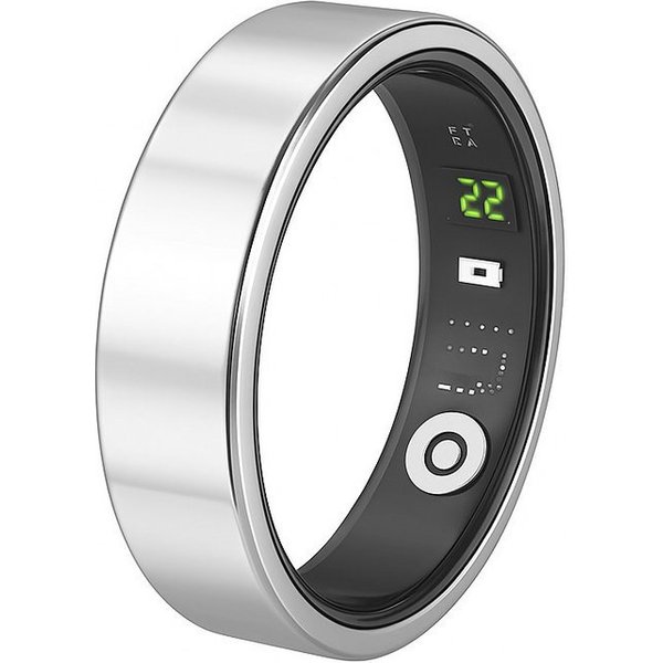 NikuTRAX Fitness-Tracker traxRING one – Smarter Gesundheitsring in Silber
