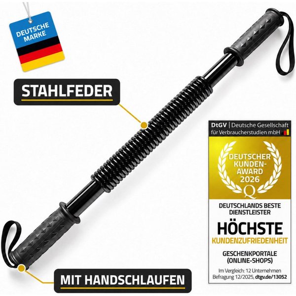 Body & Mind Hantel Body&Mind Biegehantel–Feder Hantel Armtrainer für Bizeps & Oberkörper, (Fitness-Training, Armtrainer), Feder-Hantel für Krafttraining