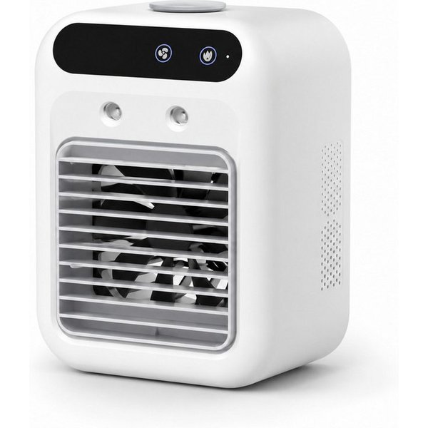 Lisabonde Ventilatorkombigerät Tischventilator mit Luftbefeuchter, Mini-Luftkühler, USB-Akku, 2-in-1 Kühlung und Luftbefeuchtung