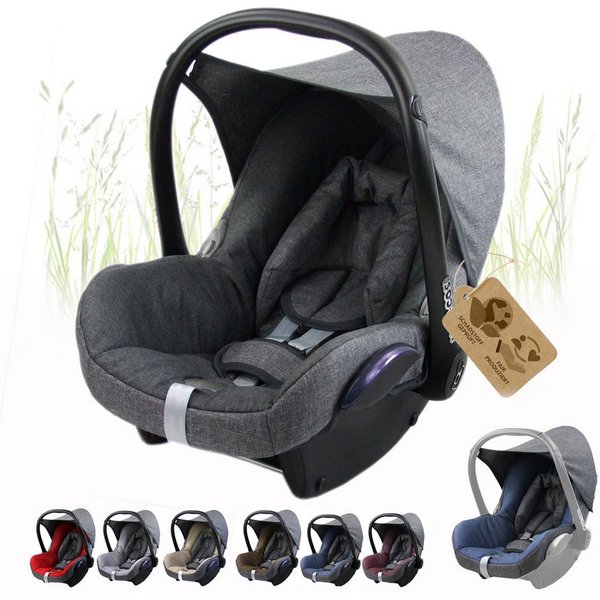 BambiniWelt by Rafael K. Babyschale Ersatzbezug kompatibel mit Maxi Cosi Cabrio Fix Babyschale 6-tlg, ab: 0+, bis: 14 Monate