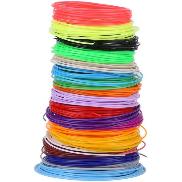 ANYSUN 3D-Drucker-Stift Filament PCL 5 Meter x 20 zufällige Farben