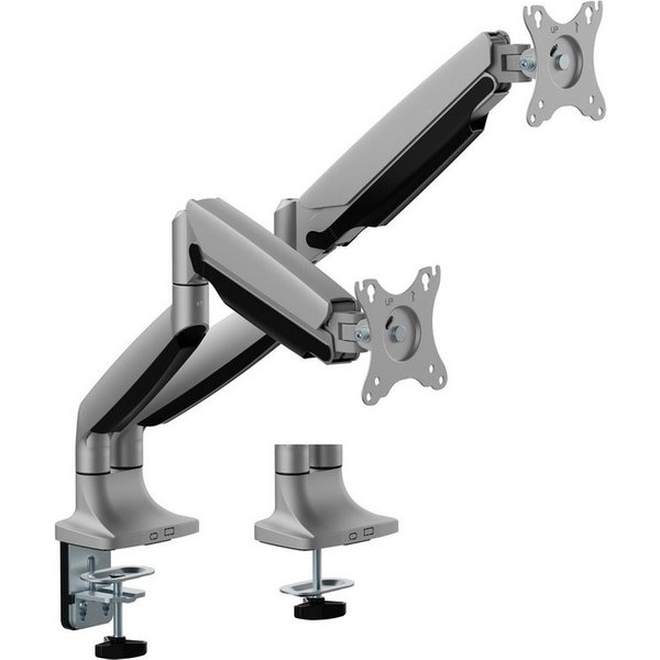 HALTERUNGSPROFI Monitor-Halterung Office-GS324A, (bis 35 Zoll, Dual Monitor Halterung Aluminium, bis 2x 35 Zoll VESA 75 100)