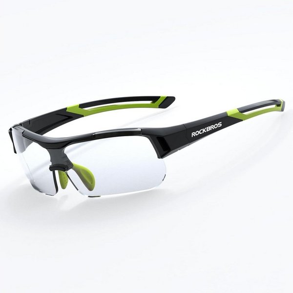 ROCKBROS Fahrradbrille Photochrome Rad-Sonnenbrille Halbrahmen UV-Schutz ultraleicht