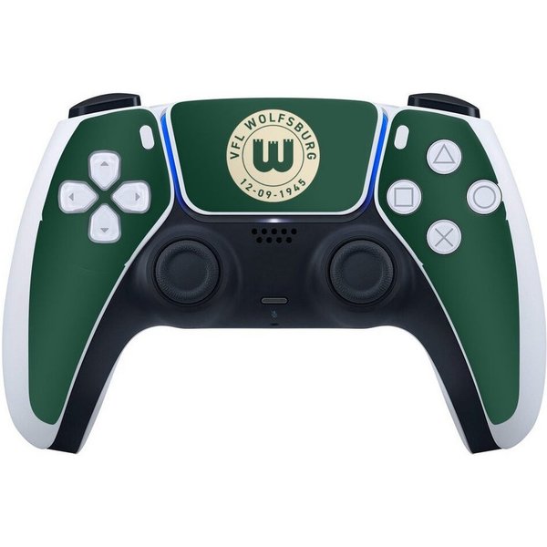 DeinDesign Konsolen-Cover VfL Wolfsburg 80 Jahre Offizielles Lizenzprodukt, Sony Playstation 5 Controller Skin Aufkleber Sticker Folie