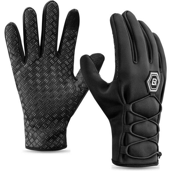 ROCKBROS Fahrradhandschuhe Winter Handschuhe Herren Touchscreen Warme Arbeitshandschuhe Winddichte Laufhandschuhe