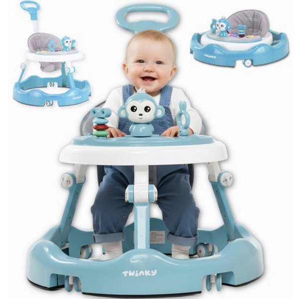 TWINKY Lauflernhilfe für Baby - Klappbarer Lauflernwagen mit Schiebegriff, (Bedienungsanleitung für Babywalker)