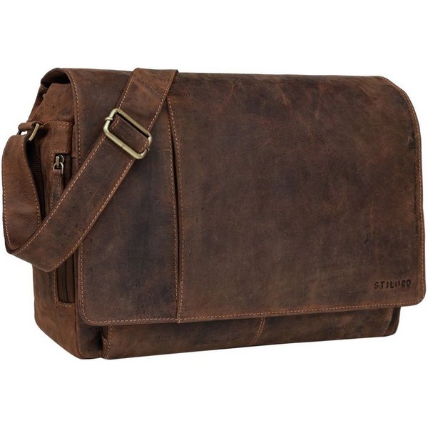 STILORD Laptoptasche "Elias" Echtleder Herren Umhängetasche 15,6 Zoll Businesstasche Leder