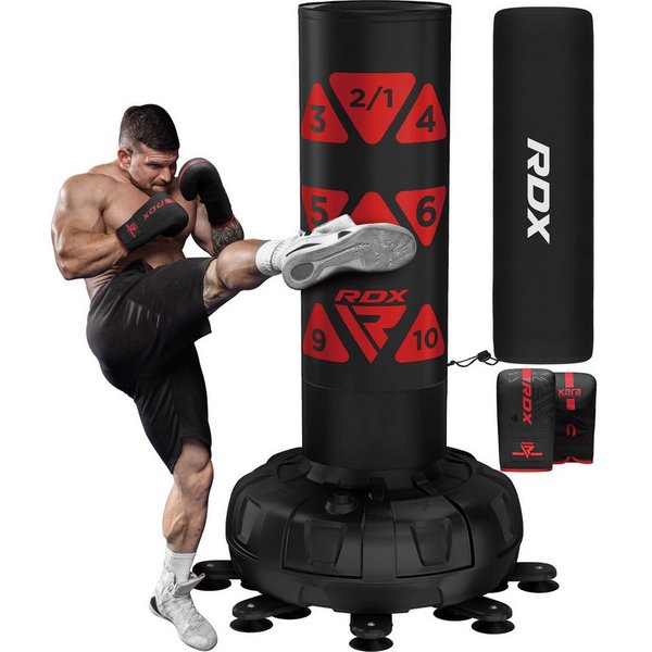 RDX Sports Boxsack RDX Boxsack mit Handschuhen, 6FT Freistehend Kickboxen MMA Fitness
