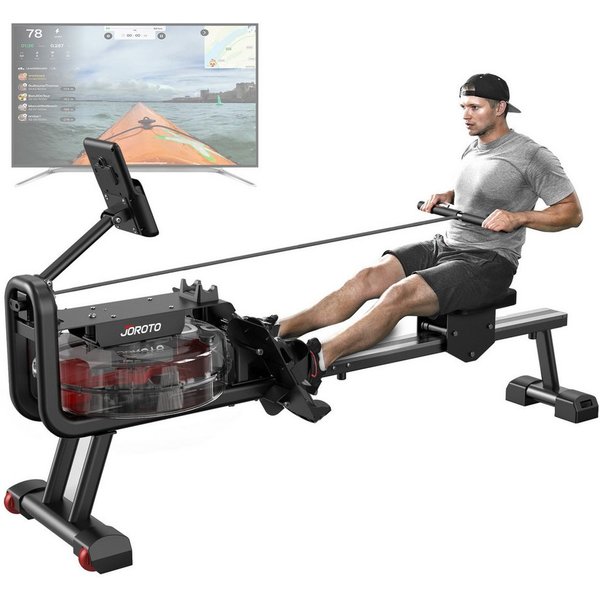 JOROTO Rudergerät MR23 & MR26 Wasser Rudergerät für zu Hause, 150 kg Belastbar, 30 Tage Kinomap APP-Mitgliedschaft