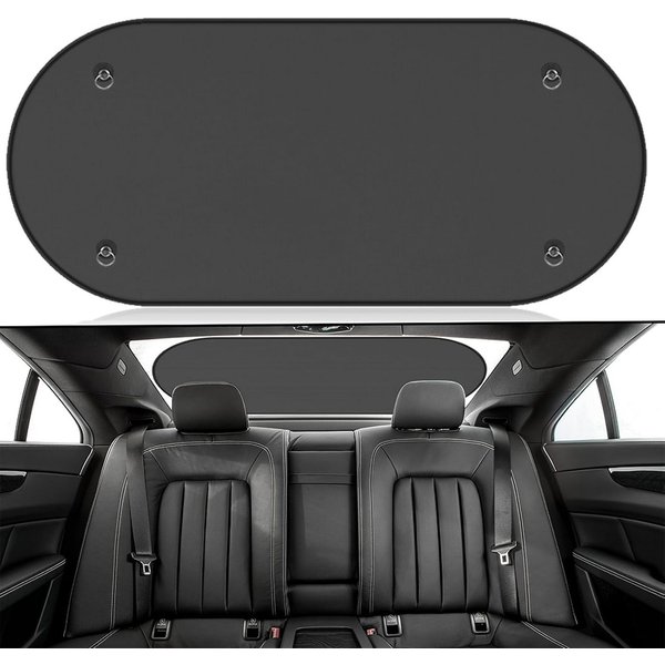 FELIXLEO Autosonnenschutz Sonnenschutz Heckscheibe Auto, Faltbare Mesh Blende 4 Saugnäpfe 100x50