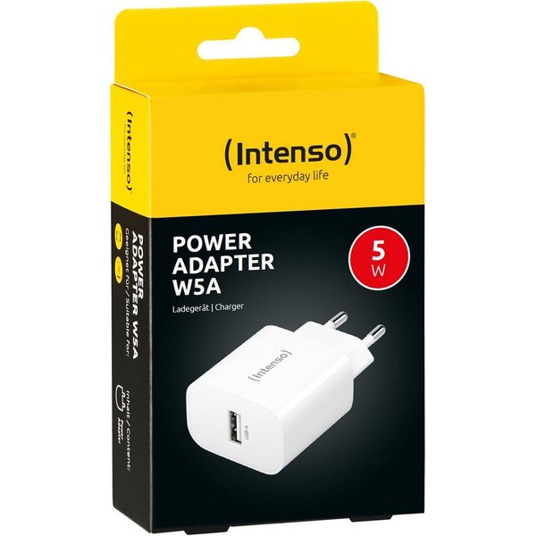 Intenso Ladegerät Power Adapter 5 Watt W5A 1x USB-A für 1 Gerät weiß USB-Ladegerät