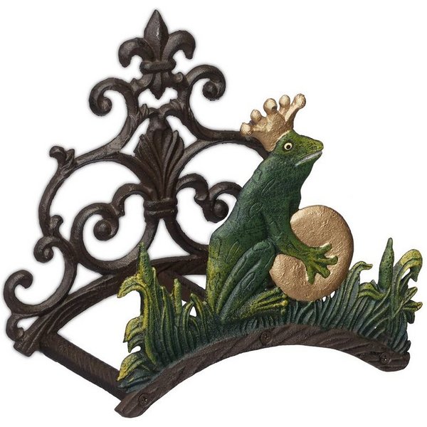 relaxdays Schlauchhalterung Schlauchhalter Froschkönig, (1-tlg)