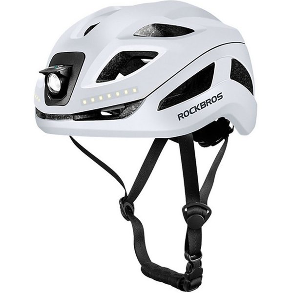 ROCKBROS Fahrradhelm ZK-077, Helm mit integrierter Rundum LED Beleuchtung