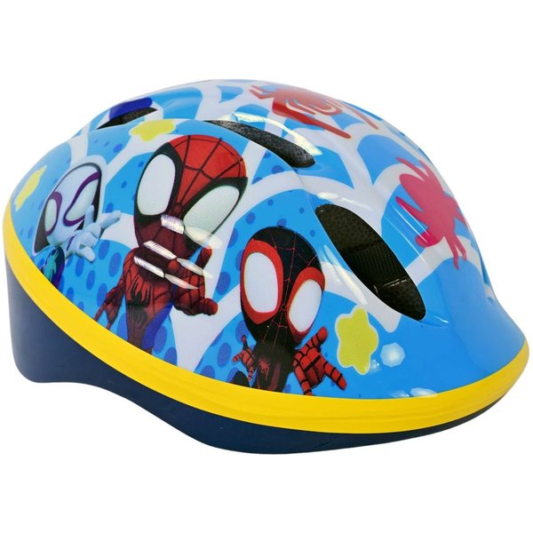 Volare Fahrradhelm Kinder Kinderfahrradhelm Fahrradhelm Helm Marvel Spiderman Spidey 1034, Verstellbarer Kinnriemen, Belüftungsöffnungen, Extra leicht, 52-56cm