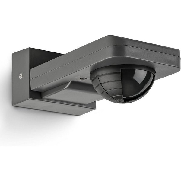 SEBSON Bewegungsmelder Infrarot Sensor Außen IP65 Aufputz, Anthrazit Reichweite 20m 360°, (1-St), Wand und Deckenmontage, LED geeignet, programmierbar, schwenkb