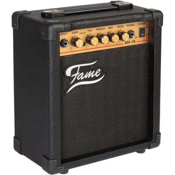 FAME Verstärker (MA-15 Verstärker, E-Gitarrenverstärker, 15 Watt)