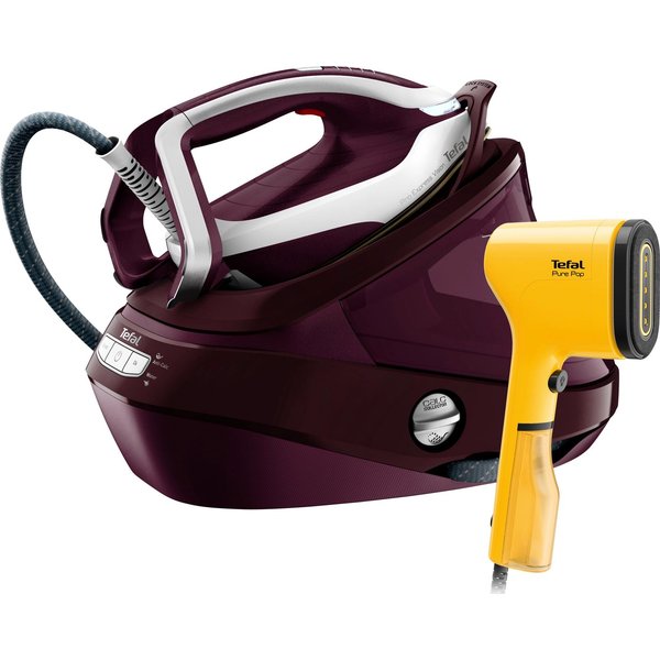 Tefal Dampfbügelstation Pro Express Vision, inklusive Dampfbürste DT2026, Smart LED-Leuchte, 1100 ml Wassertank, 8,3 Bar, 180 g/Min. konstanter Dampf, 680 g/Min