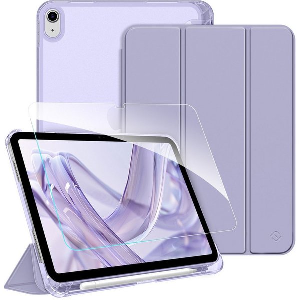 Fintie Tablet-Hülle für iPad 11 Generation 11'' 2025 (A16), iPad 10 Generation 10.9'' 2022, mit Schutzfolie, matt durchsichtige Rückseite Case mit Stifthalter