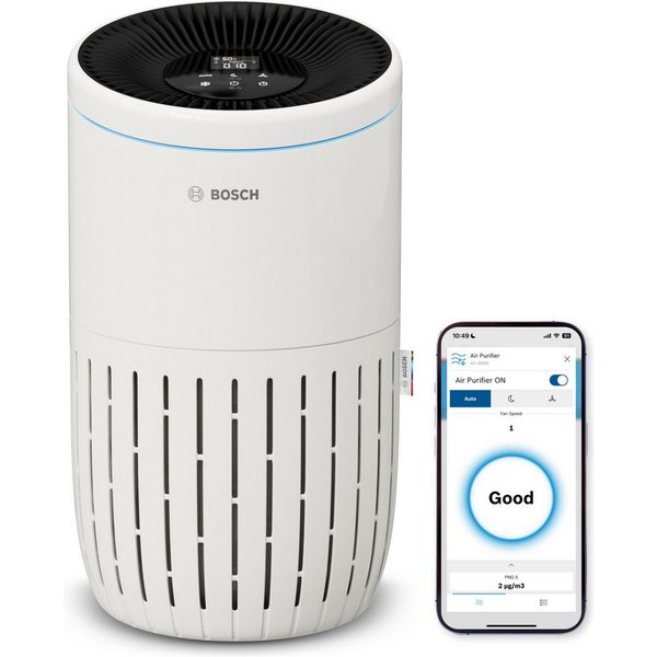 BOSCH Luftreiniger Air 4000i, mit App-Steuerung, für 62 m² Räume, mit 3-in-1 Luftfilter, Smart Sensor, Automatik- und Ruhemodus