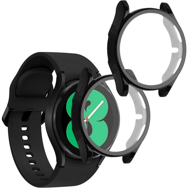kwmobile Smartwatch-Hülle 2x Silikon Hülle für Samsung Galaxy Watch 4 (40mm), Schutzhülle Fullbody Display Cover Set aus Silikon