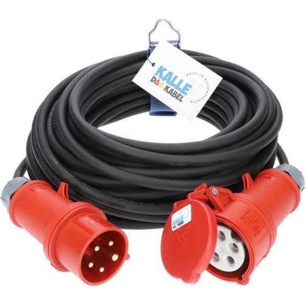 KALLE DAS KABEL Kalle Verlängerungskabel CEE 400V 16A 1,5mm² IP44 25 Meter Verlängerungskabel, CEE 400V, 16A, CEE 400V, 16A (2500 cm)
