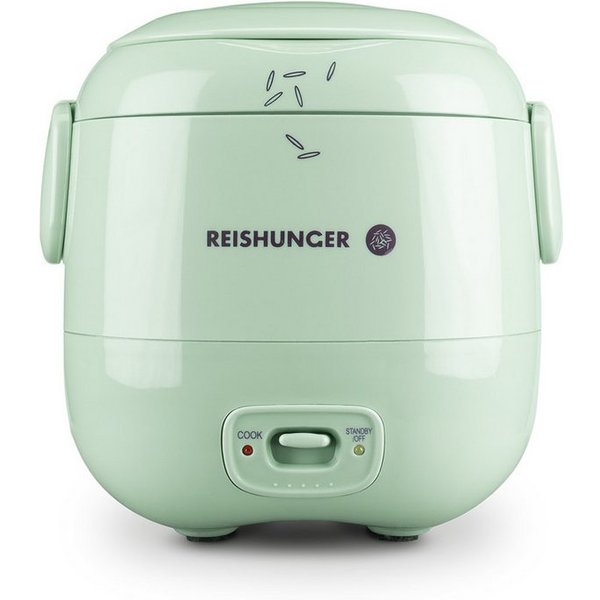Reishunger Reiskocher Mini – 0,3 L– Keramikbeschichtung – 2 Portionen – in 4 Farben, 120 W, Handliche Größe für kleine Haushalte und unterwegs