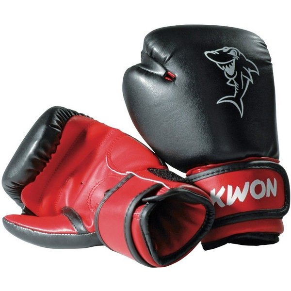 KWON Boxhandschuhe Shark Kinder Junior Box-Handschuhe 4 Unzen Boxen Kickboxen (Kinder, 1 Paar), 4 Unzen, 4 - 7 Jahre, 4250819513291