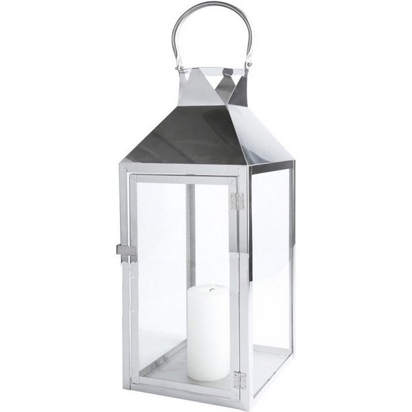 Mojawo Laterne XXL Windlicht Edelstahl Gartenlaterne 54cm