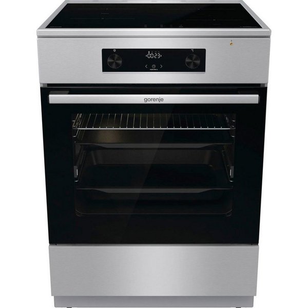 GORENJE Induktions-Standherd GEIT6C60XPG, BridgeZone. Mehr Platz für große Pfannen und Bräter