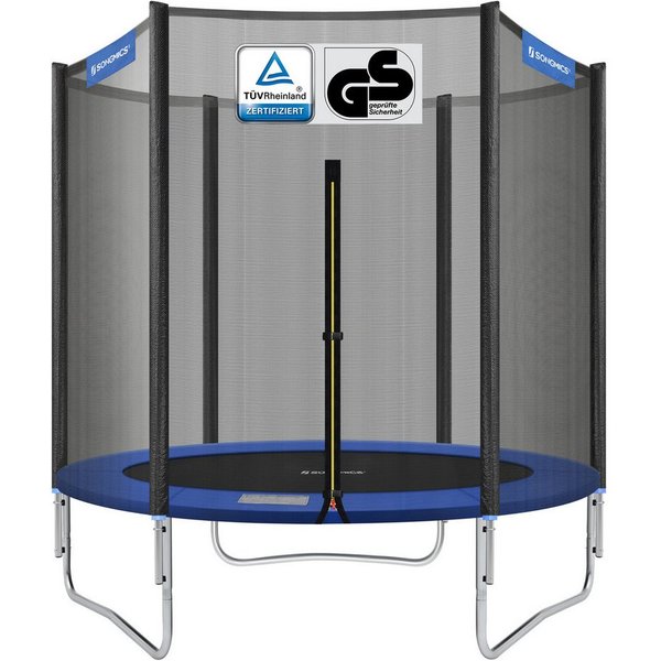 SONGMICS Gartentrampolin Trampolin Outdoor, Ø 183 cm, bis 100 kg belastbar, für Garten, mit Sicherheitsnetz, Sicherheitsabdeckung