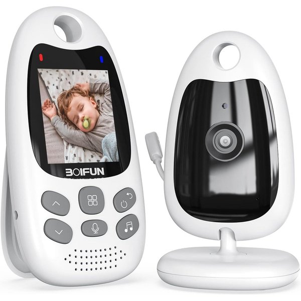 Boifun Video-Babyphone Tragbares Babyphone Babyphone Mit Kamera, 2" Video Baby Monitor Kamera Und Audio Babyphone Mit Vox Funktion Babyphon Kamera, Gegensprechf