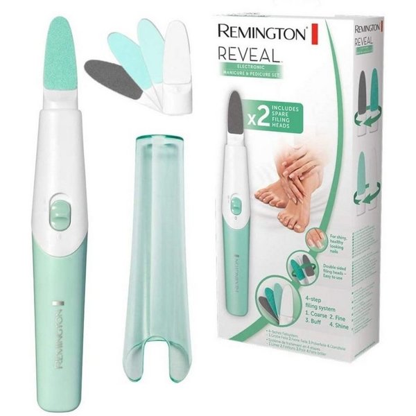 Remington Maniküre-Pediküre-Set Reveal Maniküre + Pediküre Set elektrisch Feile, Aufsätze Nagel-Pflege