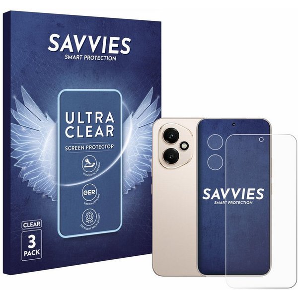 Savvies Displayschutzfolie Schutzfolie für Honor 400 (Display+Kamera), 6 Stück, Displayschutz Schutz Folie Klar Transparent