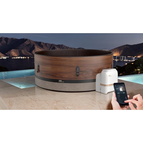 mSpa Whirlpool DUET ECO - Ø 173 x 65 cm - ganzjährig Outdoor Pool - XXL - 6 Pers., Aufblasbares Aufstellbecken, inkl. UVC+ Selbstreinigungsfunktion, App-Steueru