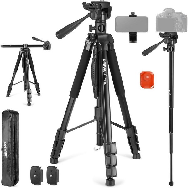 Neewer TP05 74" Video Stativ Einbeinstativ, Traglast, für DSLR/iPhone Dreibeinstativ (Fotostativ)