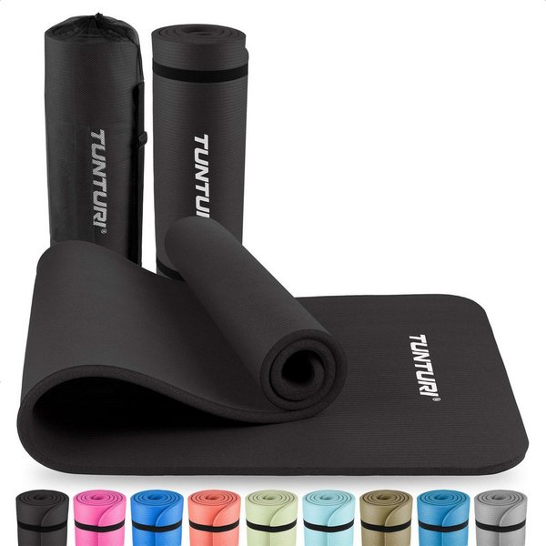 Tunturi Fitnessmatte Gymnastikmatte - Fitnessmatte extra dick - Rutschfest - Yogamatte - 1