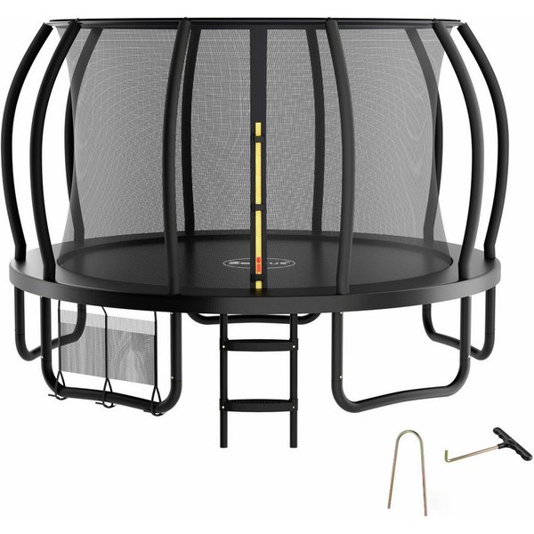 Zelsius Gartentrampolin Zelsius Trampolin Schwarz Ø 366 cm für den Outdoor-Bereich, Trampolin