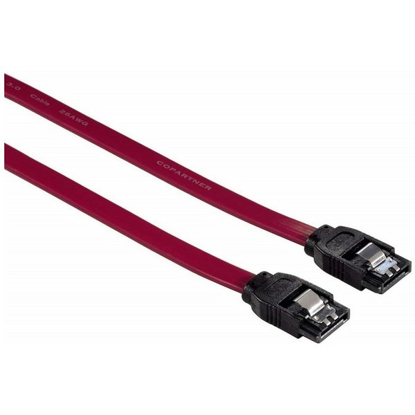 Hama SATA III 3 Kabel 0,6m Festplattenkabel 6Gbit/s Computer-Kabel, SATA-III, KEIN (60 cm), Datenkabel für PC SSD HDD Festplatte intern, flaches Kabel, 60cm lan