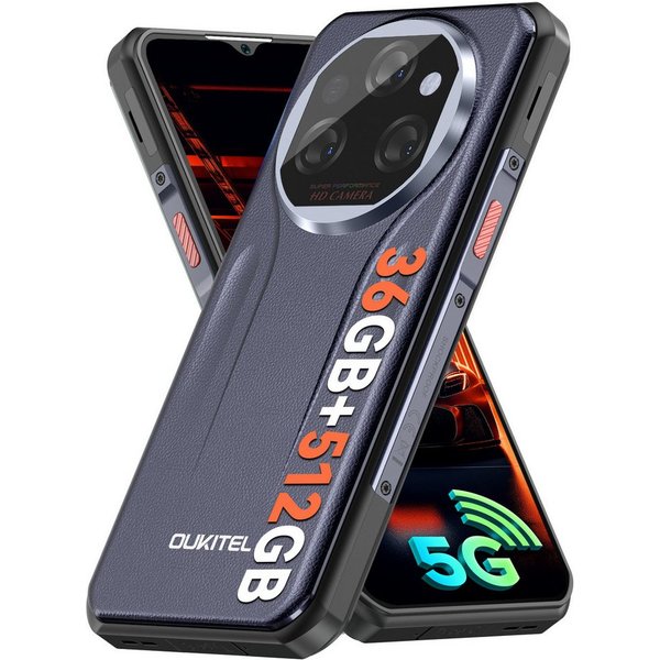 OUKITEL WP39 Pro 36+512GB 5G Outdoor Smartphone (16,76 cm/6.6 Zoll, 512 GB Speicherplatz, 64 MP Kamera, IP68 Wasserdicht Baustellenhandy, 11000mAh, NFC, OTG, GP