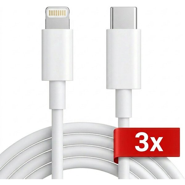 Futurea bis zu 3x USB-C Lightning iPhone Ladekabel 20W schnelles Aufladen 1m Lightningkabel, USB-C, Lightning, USB Typ C, für iPhone 14/13/12/11/X/8/7/6, iPad, 