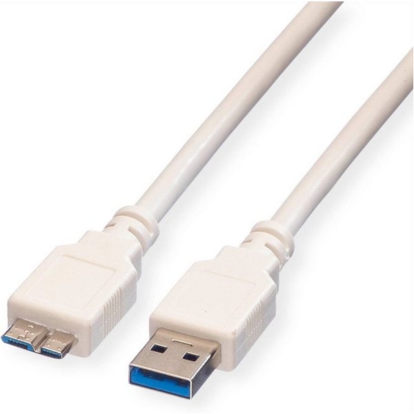 VALUE USB 3.2 Gen 1 Kabel, A ST - Micro B ST USB-Kabel, USB 3 Typ A Männlich (Stecker), USB 3 Typ Micro B Männlich (Stecker) (15.0 cm)