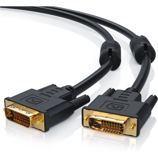 CSL Monitor Verbindungskabel Dual-Link 24+1 Auflösung bis 2560x1600 - 1m Video-Kabel, DVI-D (DL), (100 cm), DVI-D, für Monitor, Beamer, Grafikkarte, flimmerfrei