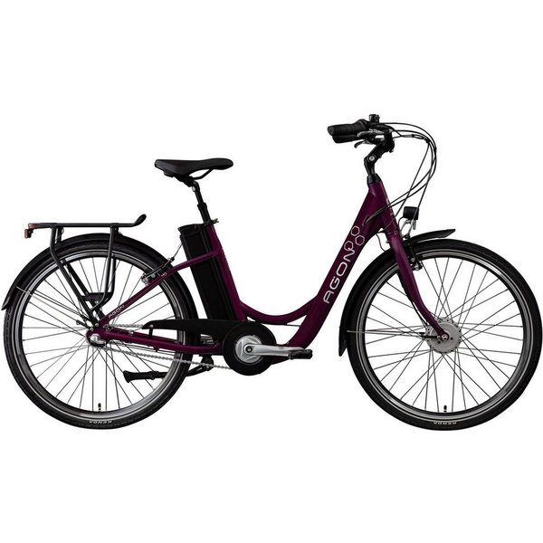AGON E-Bike Cityrad Axis, 3 Gang, Nabenschaltung, Frontmotor, 536 Wh, Pedelec, Elektrofahrrad für Damen u. Herren