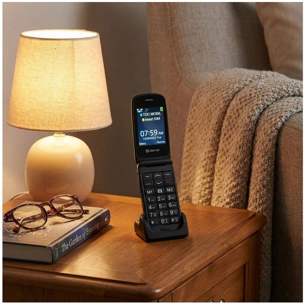 Denver 4G Senioren-Klapphandy: 2,4" Farbdisplay, leichte Bedienung Klapphandy (SOS-Taste – Ein sicheres Notfalltelefon)