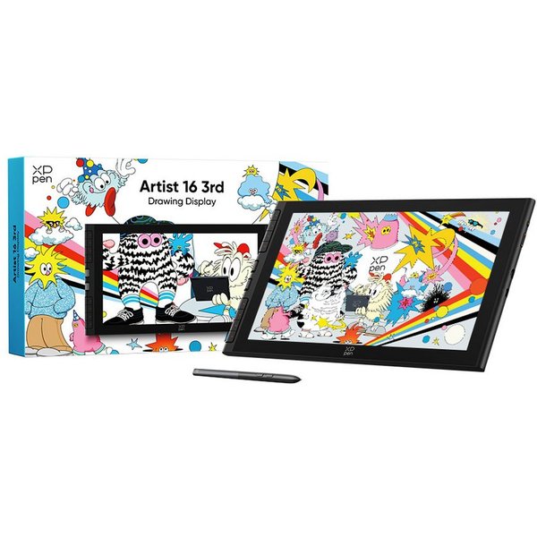 XP-PEN Artist 16 3rd Grafiktablett (15.4", X4-Chip,16K Druck,FHD AG+AF Glas,DC-Dimming,Magnet-Stylus,Delta E